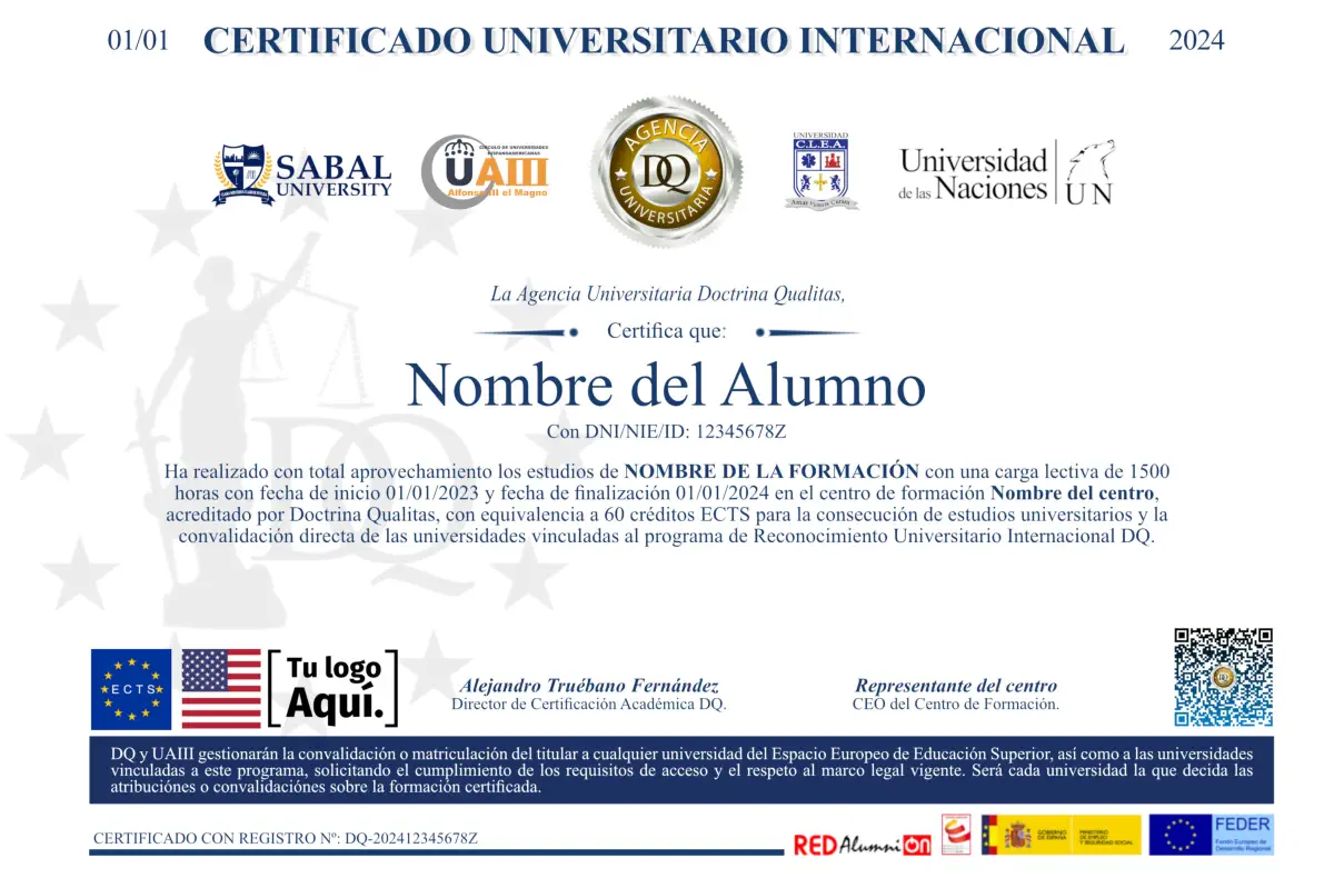Certificado Universitario Internacional DQ 2024